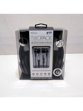 Sentry Two Pack Headphone & Earbud In-Line Microphones iPad iPhone Laptop Tablet